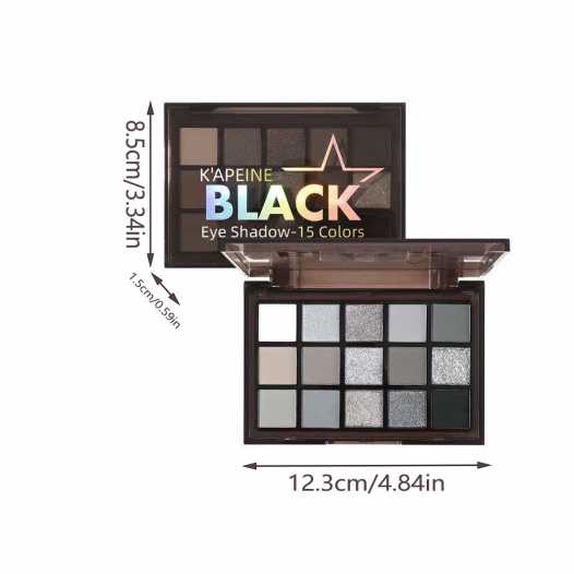15-Color Matte Pearlescent Eyeshadow Palette with Fine, Natural, Long-Lasting Color and Easy to Apply