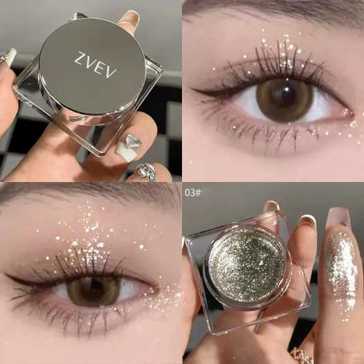 Monochrome Glitter Eyeshadow Pearlescent Highlighter Powder Makeup Diamond Eye Shadow Palette Bright Shiny Eye Makeup Cosmetics