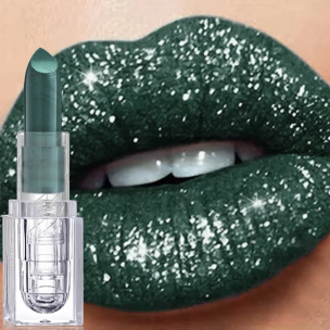 Waterproof glitter lipstick sexy black lipstick glitter lipstick makeup Halloween non stick cup lipstick