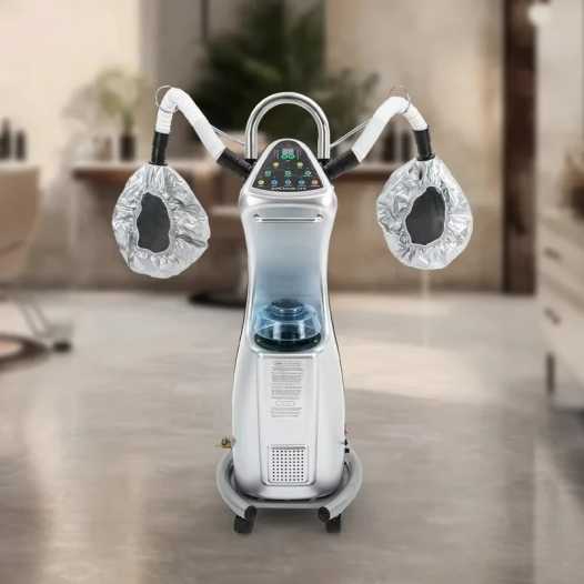 2025 Vertical Steamer Professional Hair Care Machine with Heating Steam Cap Hair Processor with Wheels