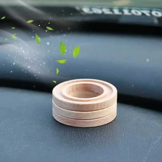 Wooden Car Aromatherapy Ornament Car Interior Odor Removal Essential Oil Diffuser Air Freshener Absorb Perfume Beech Wood Tablet