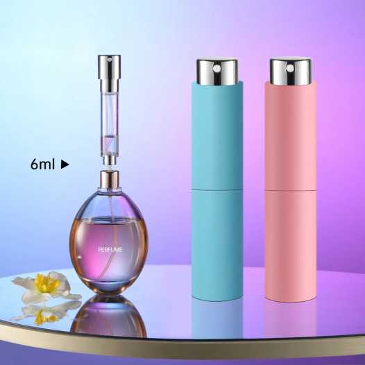 6ml Rotating Perfume Atomizer Portable Bottom-filling Travel Mini Perfume Refillable Bottles Empty Cosmetic Containers Spray