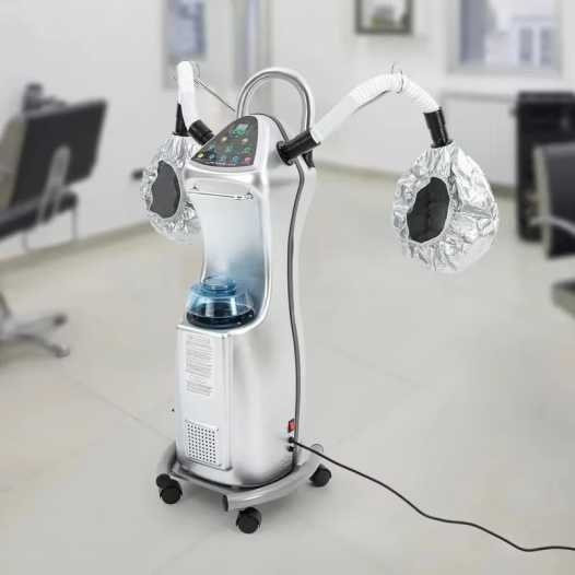 2025 Vertical Steamer Professional Hair Care Machine with Heating Steam Cap Hair Processor with Wheels