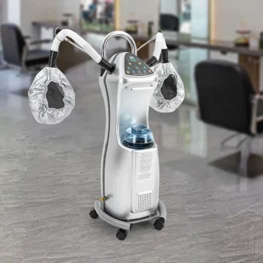2025 Vertical Steamer Professional Hair Care Machine with Heating Steam Cap Hair Processor with Wheels