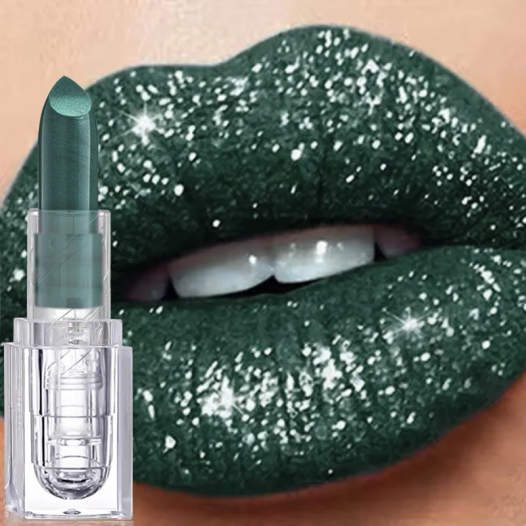 Waterproof glitter lipstick sexy black lipstick glitter lipstick makeup Halloween non stick cup lipstick