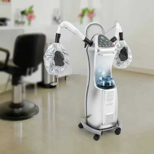 2025 Vertical Steamer Professional Hair Care Machine with Heating Steam Cap Hair Processor with Wheels