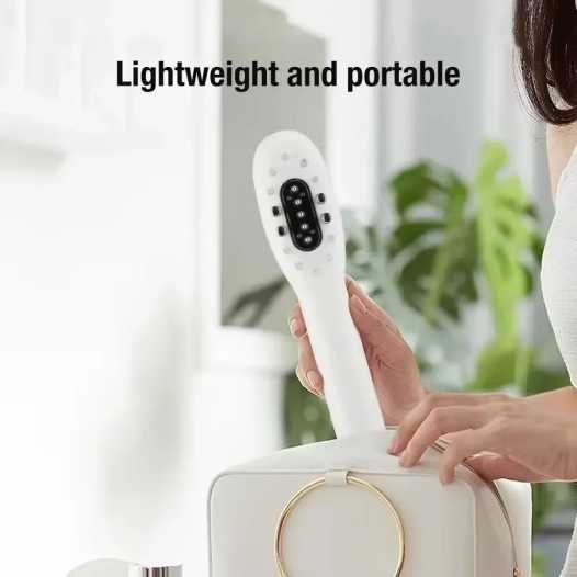 1pc convenient USB charging massage comb, red and blue LED color light hair care comb, fluffy hair comb, suitable for all hair