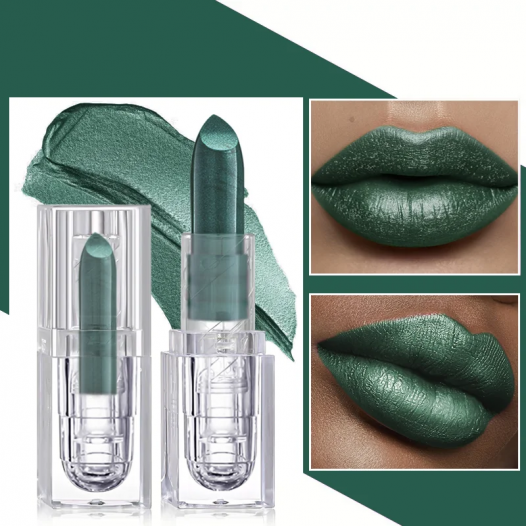 Waterproof glitter lipstick sexy black lipstick glitter lipstick makeup Halloween non stick cup lipstick