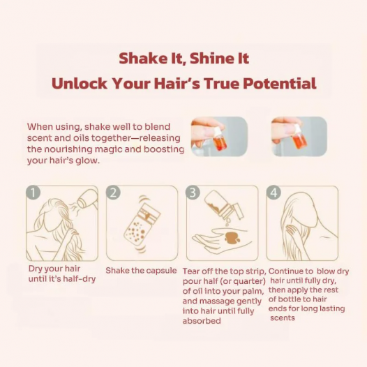 Twenty gentle hair care essential oils - nourishing, moisturizing, long-lasting, easy to absorb, and convenient to carry