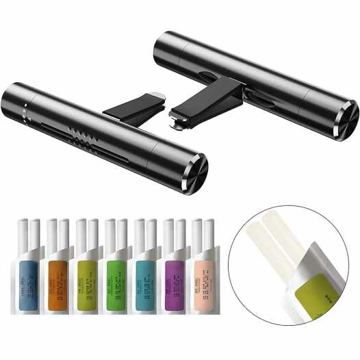 Car Fragrance Custom Vent Clip Cylindrical Essential Oil Car Diffuser Vent Clip with 1/10 Refill Sticks for Auto Office Kitchen